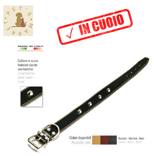 Collare per cane cuoio - in, con