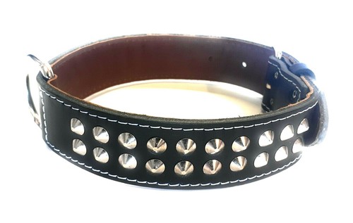 Collare per cani pelle - cani, nera