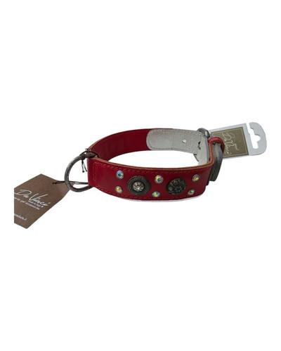 Collare cane cuoio rosso - collare,
