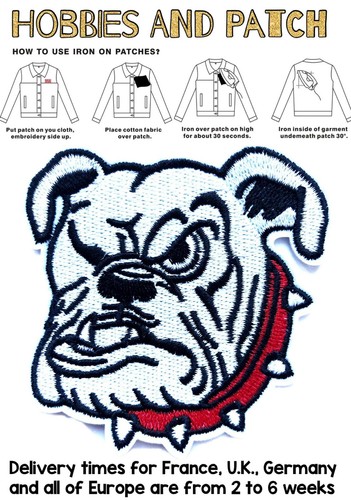 Patch bulldog inglese collare - bulldog,