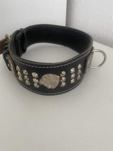 Collare per cani pelle nera - collare,
